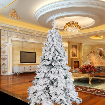 Weedoo XMAS SALE: 6FT Flocking Artificial Luxury Christmas Tree pvc