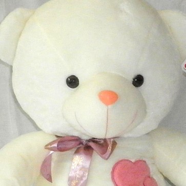 	 Weedoo New Year/Birthday Gift: Big/Giant White Plush Soft Teddy Bear with Bow tie Love