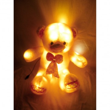 Weedoo Stuffed PINK Light Up Teddy Bear Plays Music in Xmas Gift Pack Birthday