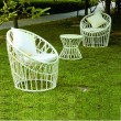Weedoo 3 Unit Outdoor Garden Patio Wicker Rattan Effect Furniture Table Chairs Set