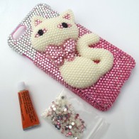 Weedoo 3D Diamond Crystal  Bling Kitten Hard Case for iPhone 6 Luxury Christmas Present