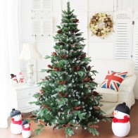 1Weedoo XMAS SALE: .8m/6ft Smurf Berries Pine Cones Frosted Snow Tip Red Fruits Artificial Luxury Christmas Tree pvc