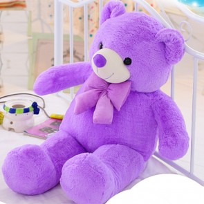 Weedoo Huge Size/Big /Purple Australian Lavender Cuddly Bear With Bow Tie XMAS Gift & Soft Toy UK Stock 