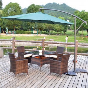 Weedoo 5 Unit Garden Furniture Set - Coffee 1 Table and 4 Chairs