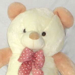 Weedoo Xmas/Birthday Gift Sale: Giant Soft Plush White/Gold Plush Teddy Bear with Bow tie
