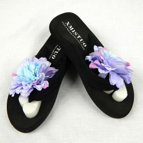Weedoo New Ladies/Women's/Kids Flip Flop Black XMISTUO Black Flat Sandal Flowers